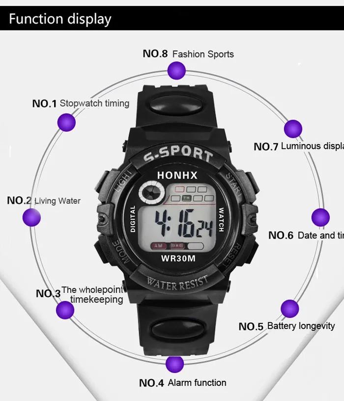 

Watches Fashion Waterproof Digital Led Quartz Date Sports Wrist Watch Relojes Para Hombre