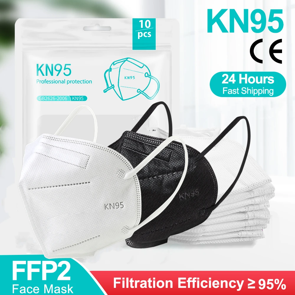 

Респираторная маска FFP2 White, многоразовая, 5 слоев, 1-200 шт.