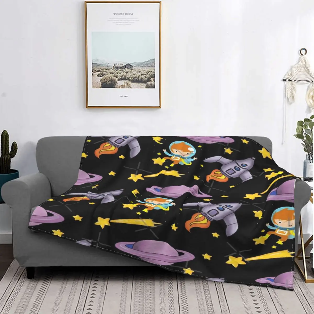 

Manta Kawaii con patrón espacial, colcha para cama, manta a cuadros, manta para Picnic, fundas para cama de invierno