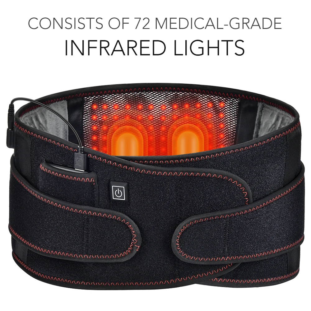 

Belt Support Care Health Brace Physio Decompression Back Relief Waist Lumbar Traction Backache Heat Therapy Pain Massager Parent