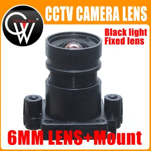 5pcs 2MP 6mm cctv Lens F1.0 M12 Star light and black light Fixed lens + m12 mount for HD IP Camera Free Shipping