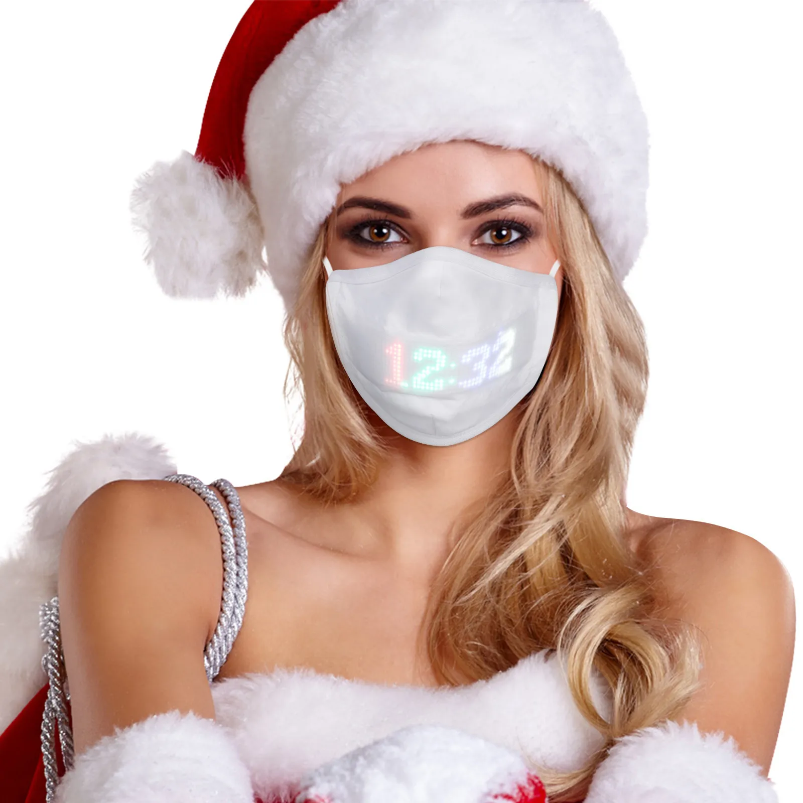 Праздничная светящаяся маска для маскарада со светодиодный ным приложением
