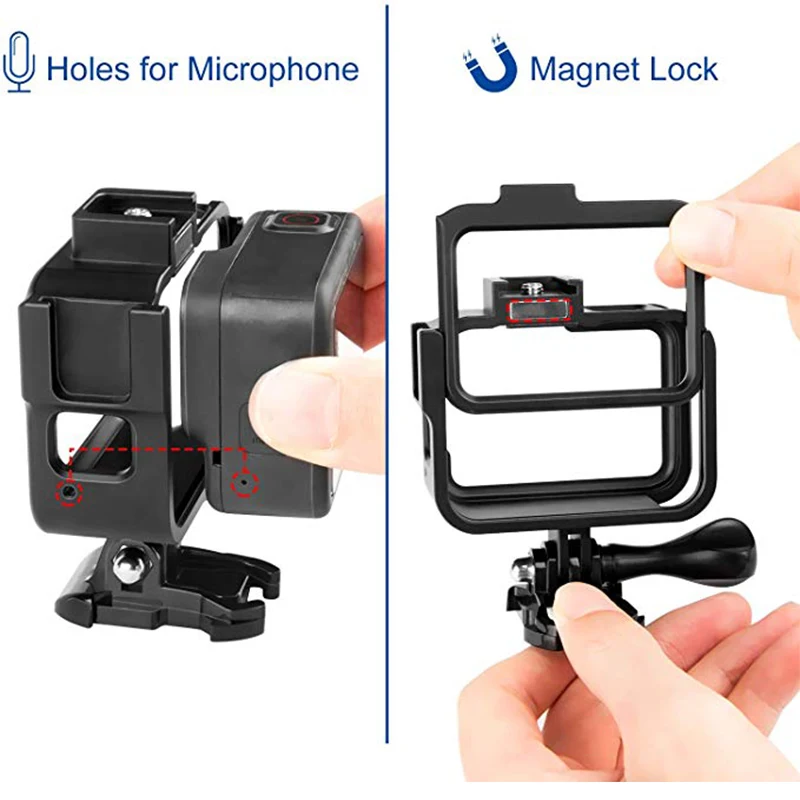 Рамка из алюминиевого сплава для GoPro Hero 8 аксессуары экшн-камеры защитный чехол |