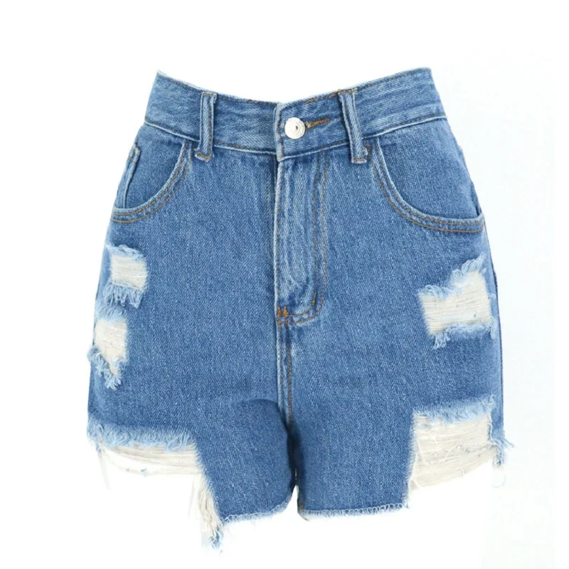 

2020 New Arrival Female Fashion Sexy Summer Women Denim High Waists Ripped Hollow Out Bodycon Hot Night Club Sexy Denim Shorts