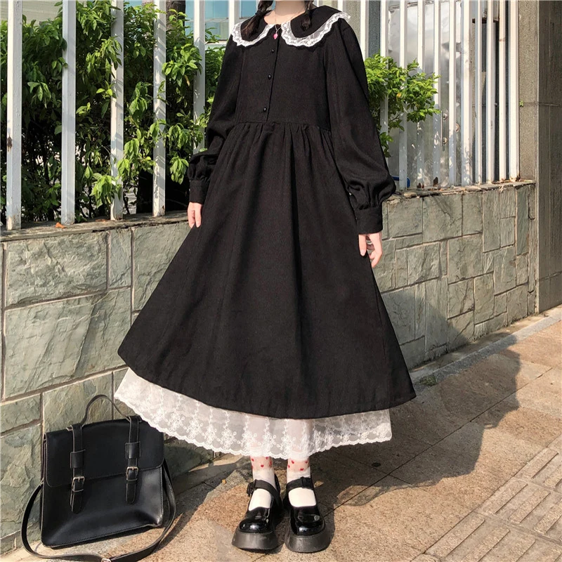 Милое кружевное винтажное платье в стиле &quotЛолита&quot милые женские модные