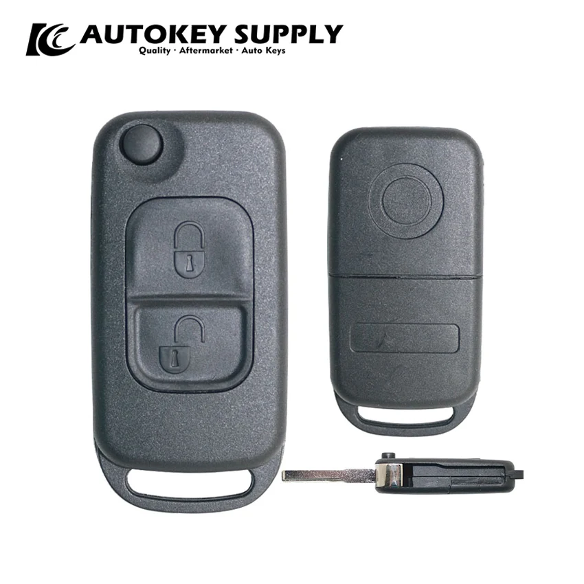 

FORMercedes 2 Button Flip Key Shell 2 Track Blade AKBZF104