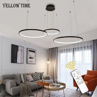 new design pendant light circle rings led hanging lamp for living room bedroom dining room home chandelier pendant lamp fixtures