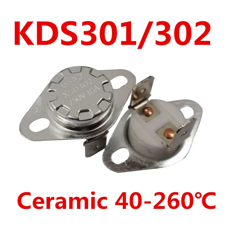 5 шт. x KSD302 16A 40 260 градусов керамический 250 В KSD301 Нормально открытый/закрытый