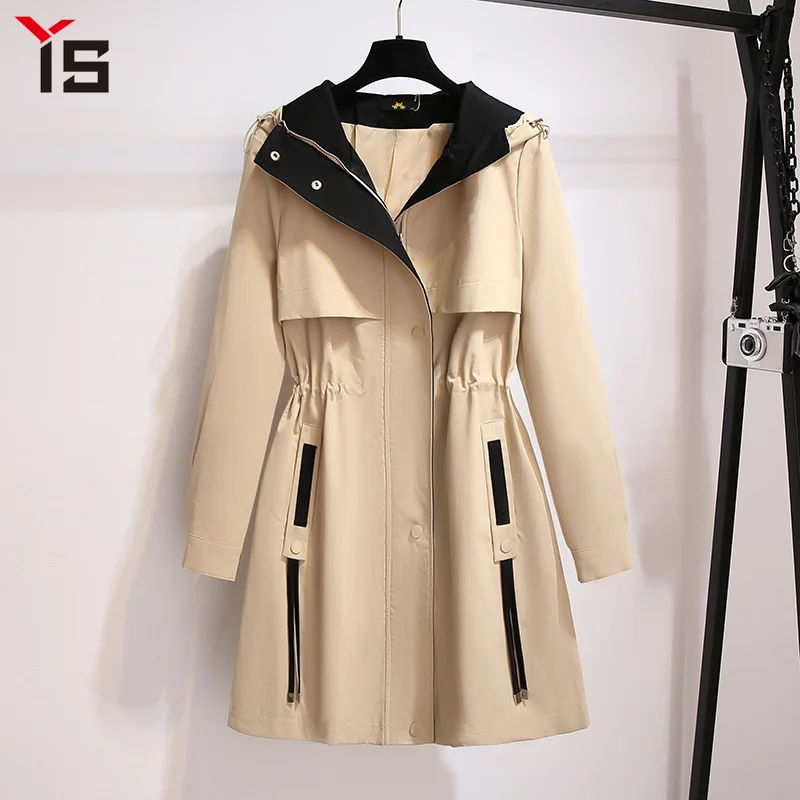 

2022 Spring Autumn Women's Trench Oversize Long Coat for Women Slim Trench Coat Female Outwear Wild Casual Korean Windbreaker