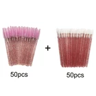Набор инструментов для макияжа 2 в 1, блестящие ватные палочки с кристальной ручкой, микро расческа для ресниц, палочки для туши для ресниц, оптовая продажа