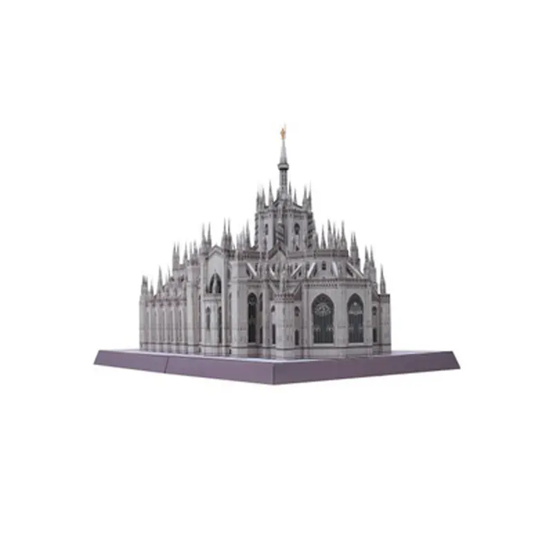 Модель 3D Миланский Собор строительная модель оригами украшение для стола в