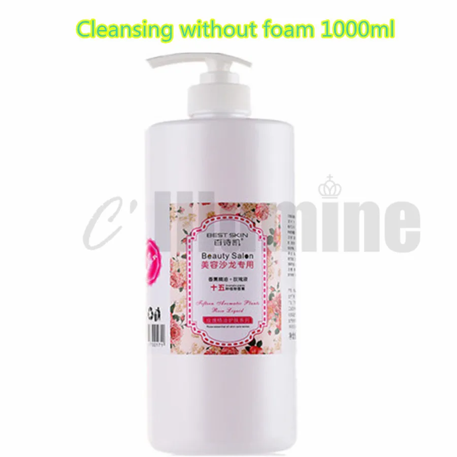1000ml Aromatherapy Rose Essential Oil Gental Woman Man Facial Cleanser No Foam Beauty Salon