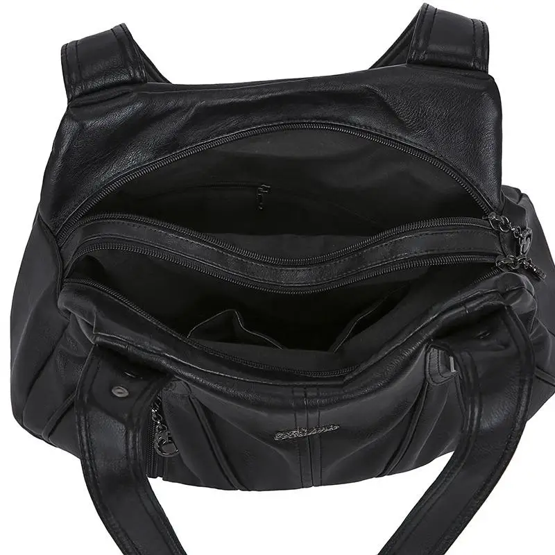 

Luxury Women PU Leather Hobo Shoulder Bag Ladies Hand Bags 2021 Designer Brand Female Vintage Retro Tote Bag Sac A Main Femme