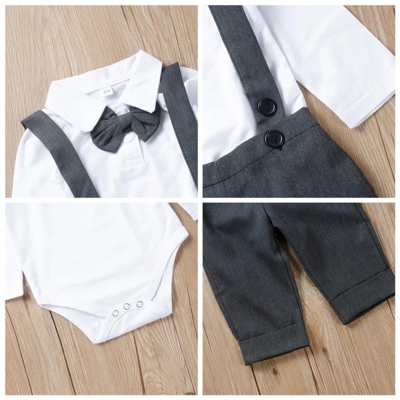 

3Pcs Halloween Suits Newborn Baby Boy Letter Printed Clothing Set Cotton Infant Long Sleeve Romper Tops Trousers Hat