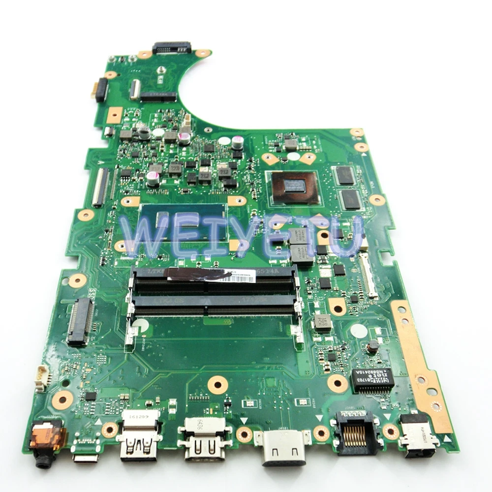 

X756UV Motherboard i3-6100 CPU For ASUS X756UX X756 X756UXK X756U X756UV X756UQ X756UQK Laptop Mainboard REV 3.1 DDR4 Test ok
