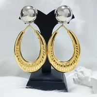 big round metal women shiny hoop earrings cross border jewelry fashion drop earring 2022