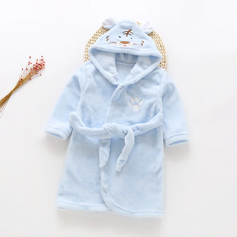 

Autumn Winter Children Sleepwear Robe Flannel Hooded Warm Bathrobe Kids Pajamas For Boys & Girls Lovely Cartoon Animals Robes