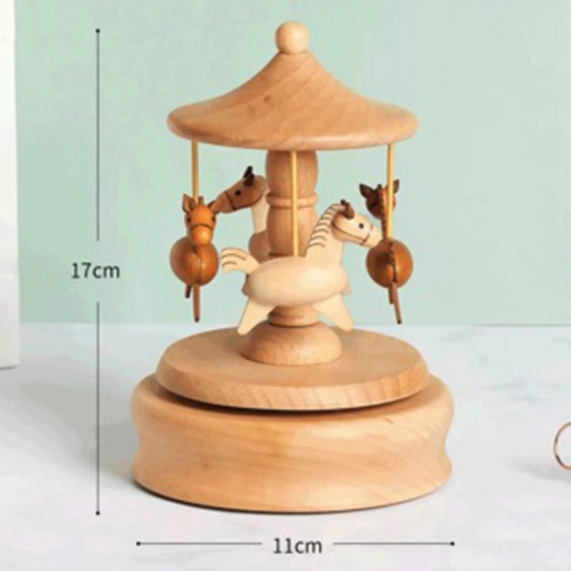 

Wood Music Box Musical Wooden Boxes Girls Clockwork Craft Birthday Gift Home Decoration Accessories