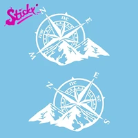 sticky 2pcs compass stickers wind rose trail off road off road 4x4 sport for car or motorcycle