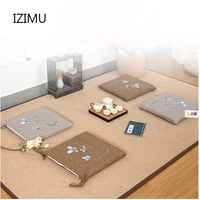 izimu chinese washable soft cloth chair cushion square thicken tatami mat home tea ceremony office chair seat cushion no smell