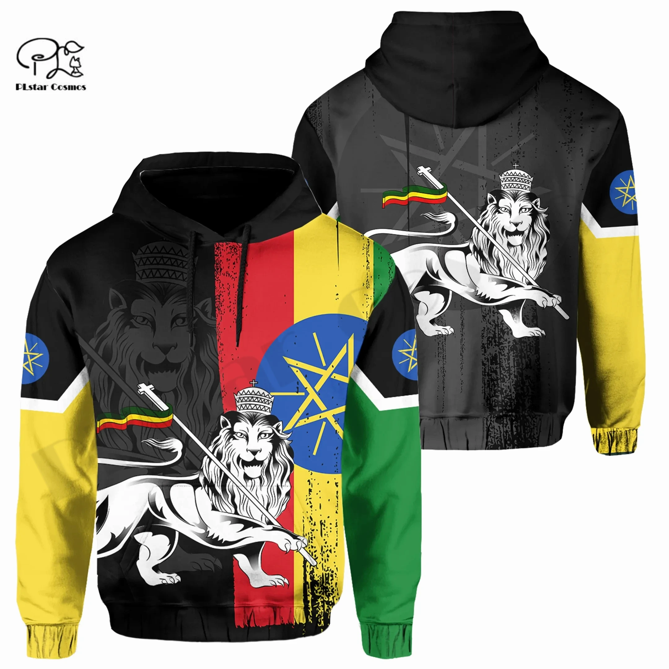 

PLstar Cosmos 3DPrinted Newest Ethiopia Country Lion Culture Unique Unisex Funny Streetwear Harajuku Hoodies/Sweatshirt/Zip B-3