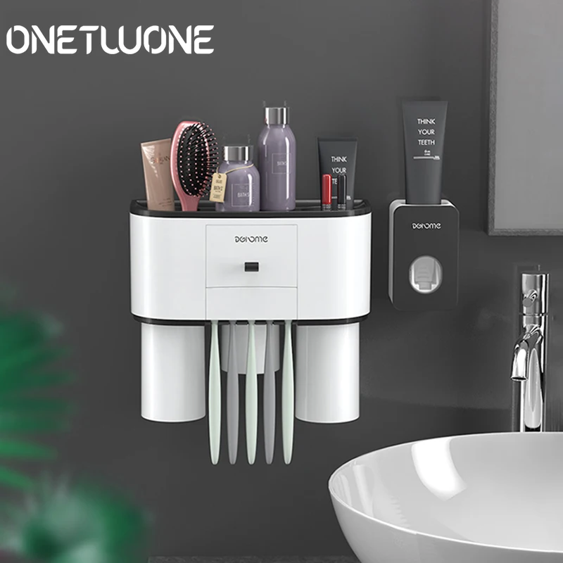 Держатель для зубных щеток автоматический диспенсер зубной пасты выжималка