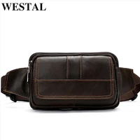 westal mens waist bags genuine leather male fanny pack phone belt bag men hip bags pouch money belt bags sport waist pack 8966