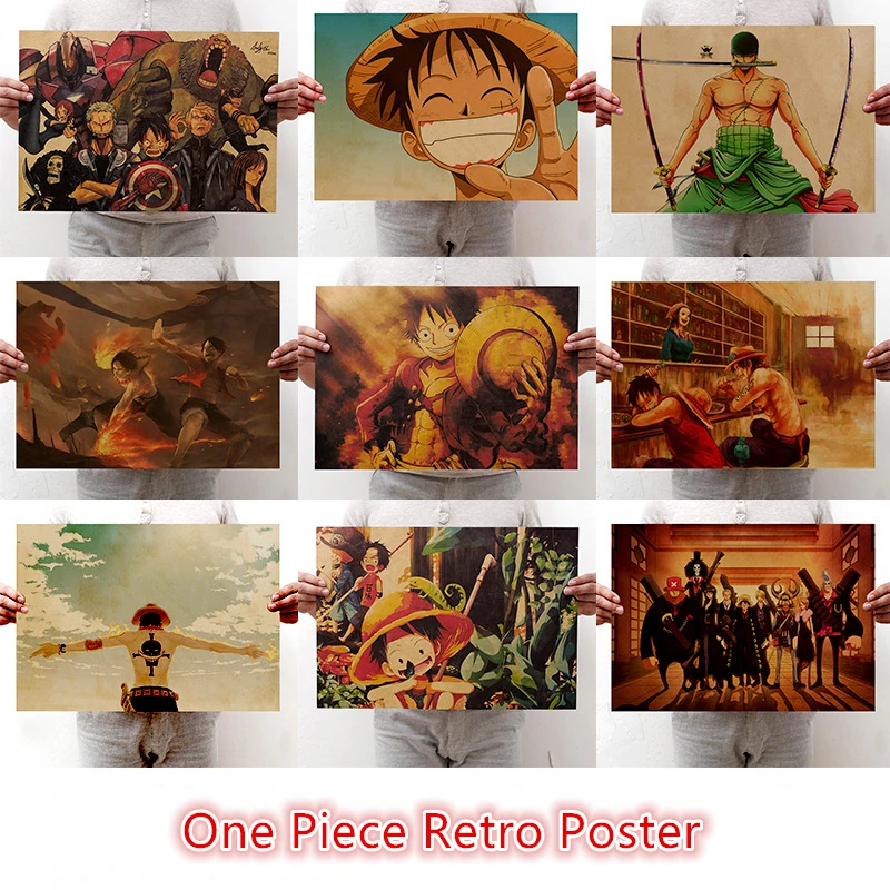 Новый цельный плакат Винтажный Классический Аниме мультфильм крафт-бумага