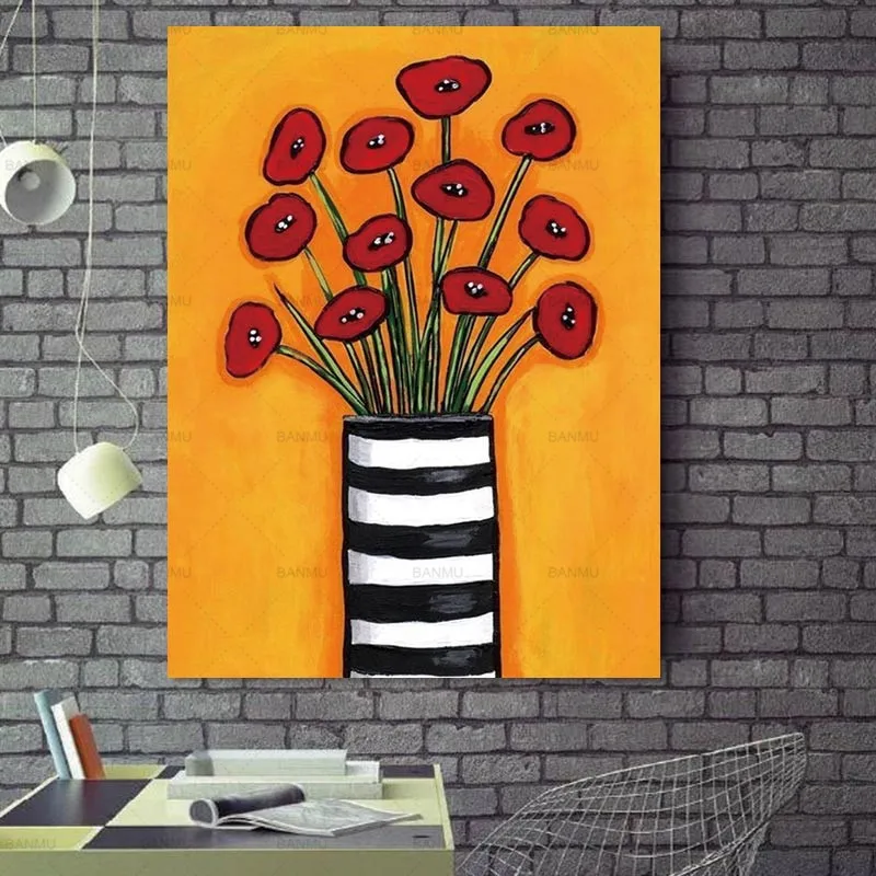 Абстрактная винтажная Цветочная ваза Conisi принт и плакат настенная живопись