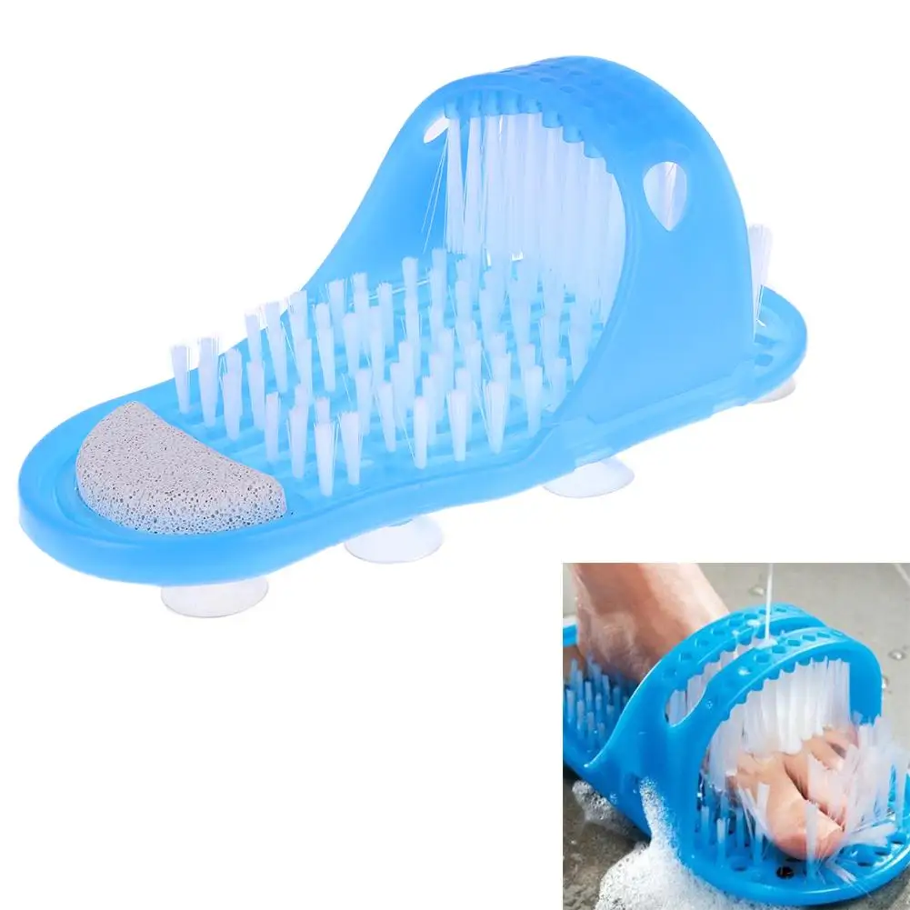 

1pc Plastic Remove Dead Skin Slippers Foot Scrubber Bath Shoe with Brush Foot Massage Tool Dropshipping