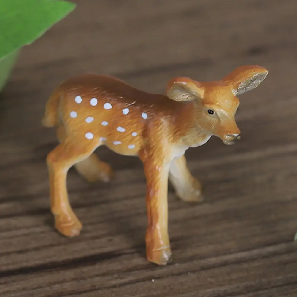 Имитация оленя миниатюрная модель смола дисплей форма фотография | Дом и сад
