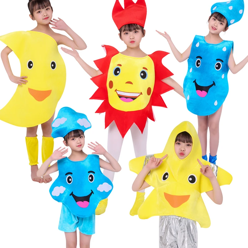 Детские вечерние костюмы на Хэллоуин с рисунком фруктов овощей персика яблока