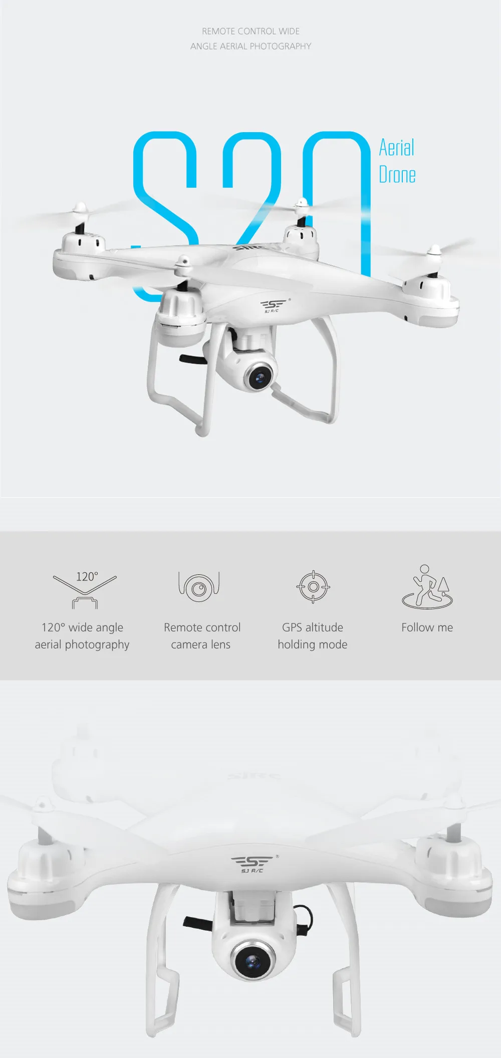 SJRC S20 PRO 5G wifi FPV двойной gps с 4K широкоугольной камерой VR режим динамического следования RC Дрон Квадрокоптер RTF