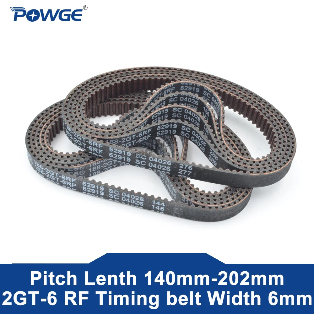 POWGE 2M 2MGT 2GT синхронные ременные ворота 188 длина шаг ширина 6/9/15 мм зубья 94 GT2 Ремень