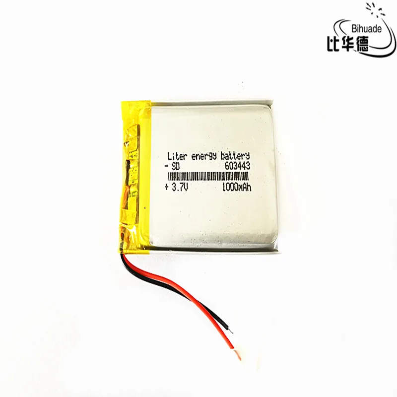 3 7 V 1000mAh 603443 литий полимерный перезаряжаемый ионный аккумулятор для Mp3 MP4 MP5