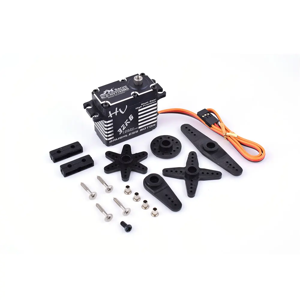 JX Servo BLS-HV7132MG 32 кг 7,4 В 0.07sec высокая скорость точность стали шестерни ЧПУ цифровой бесщеточный для RC автомобиль робот самолет Дрон