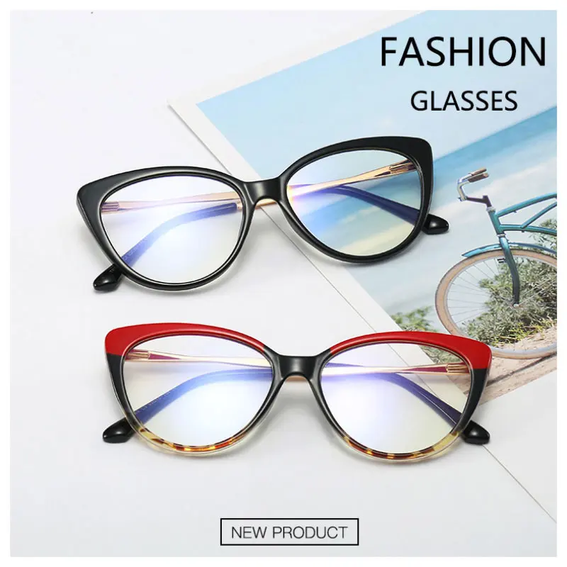 

Fashion Cat Eye Women Glasses Frame High Quality New Arrival Blue Light Blocking Eyewear Anti-Scratch Anti-Radiation Dust Proof