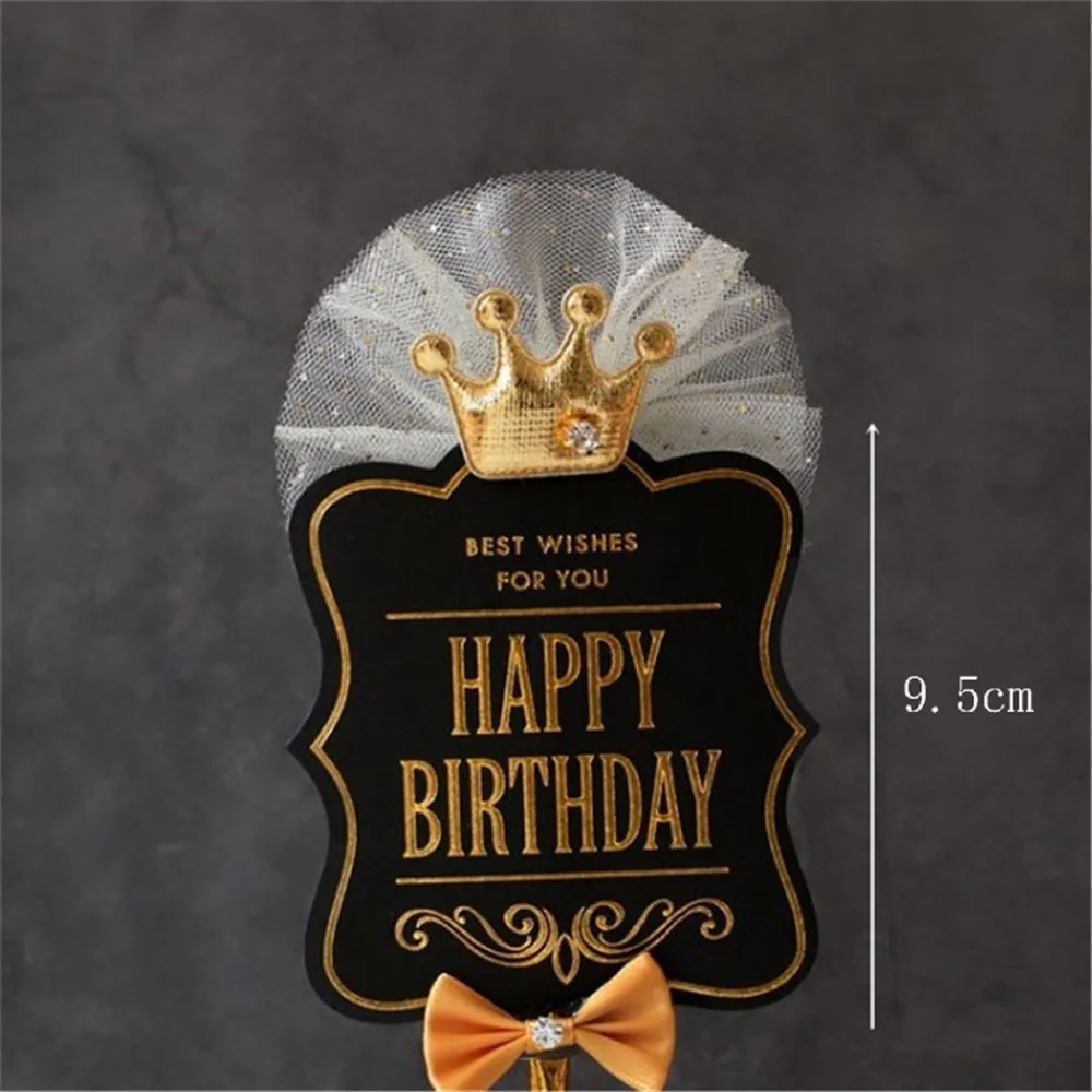 Королевской короны акриловая буква торт Топпер для торта С Днем Рождения