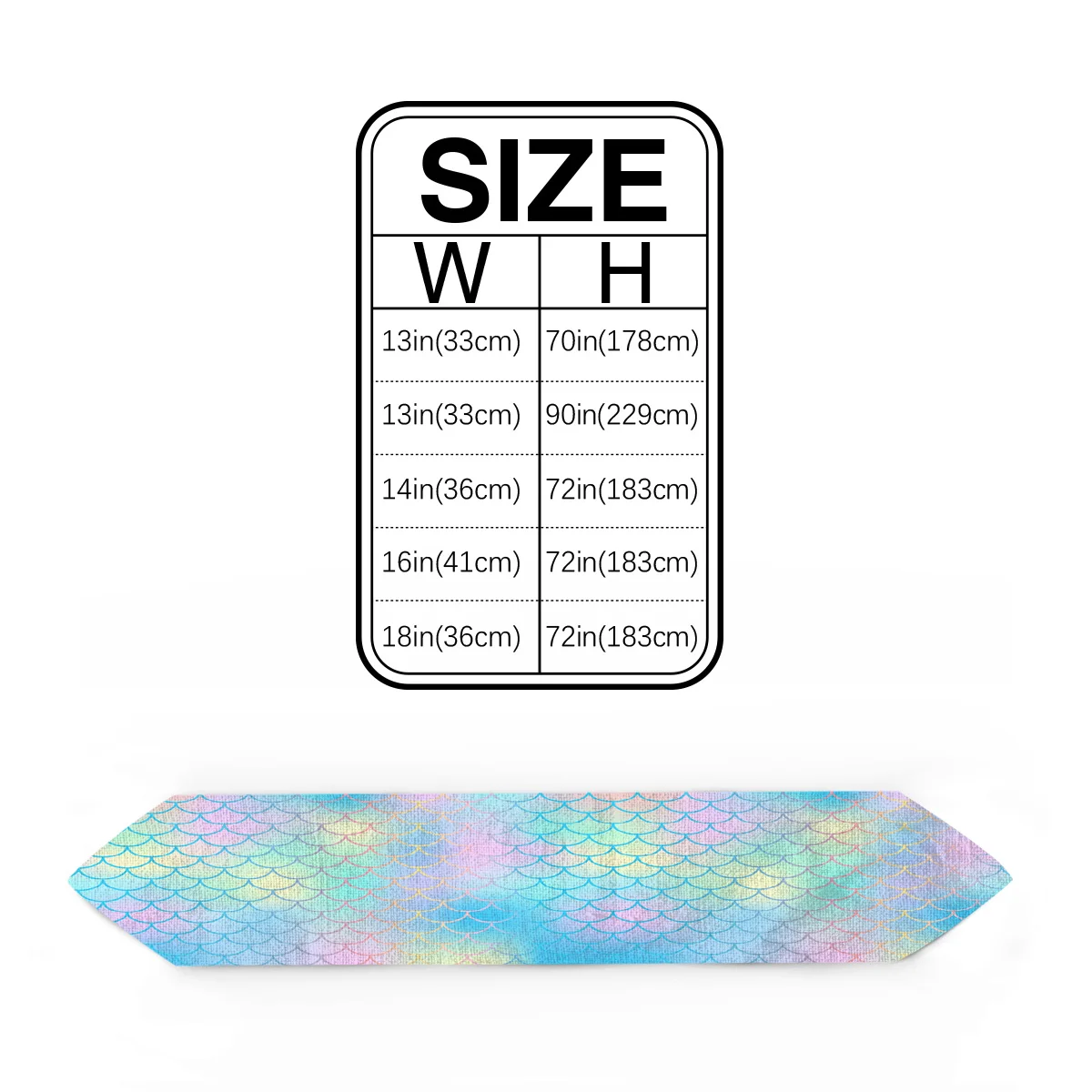 Современный Настольный бегун с рыбьими весами Русалочка цветной печатью