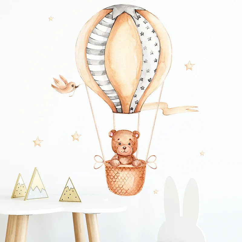 Маленькие Медвежонок воздушный шар наклейки на стену детская комната украшение