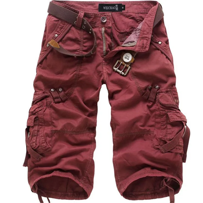 Шорты-карго мужские с карманами повседневные брендовые штаны для фитнеса