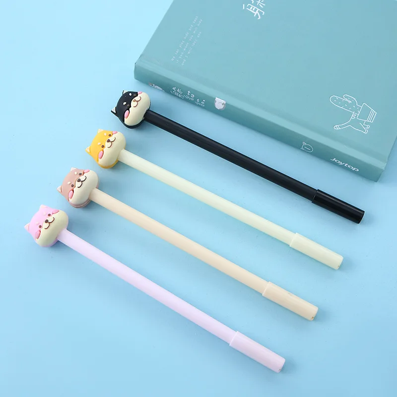 Гелевая ручка с рисунком собаки шариковая 0 5 мм черного цвета шариковые ручки для