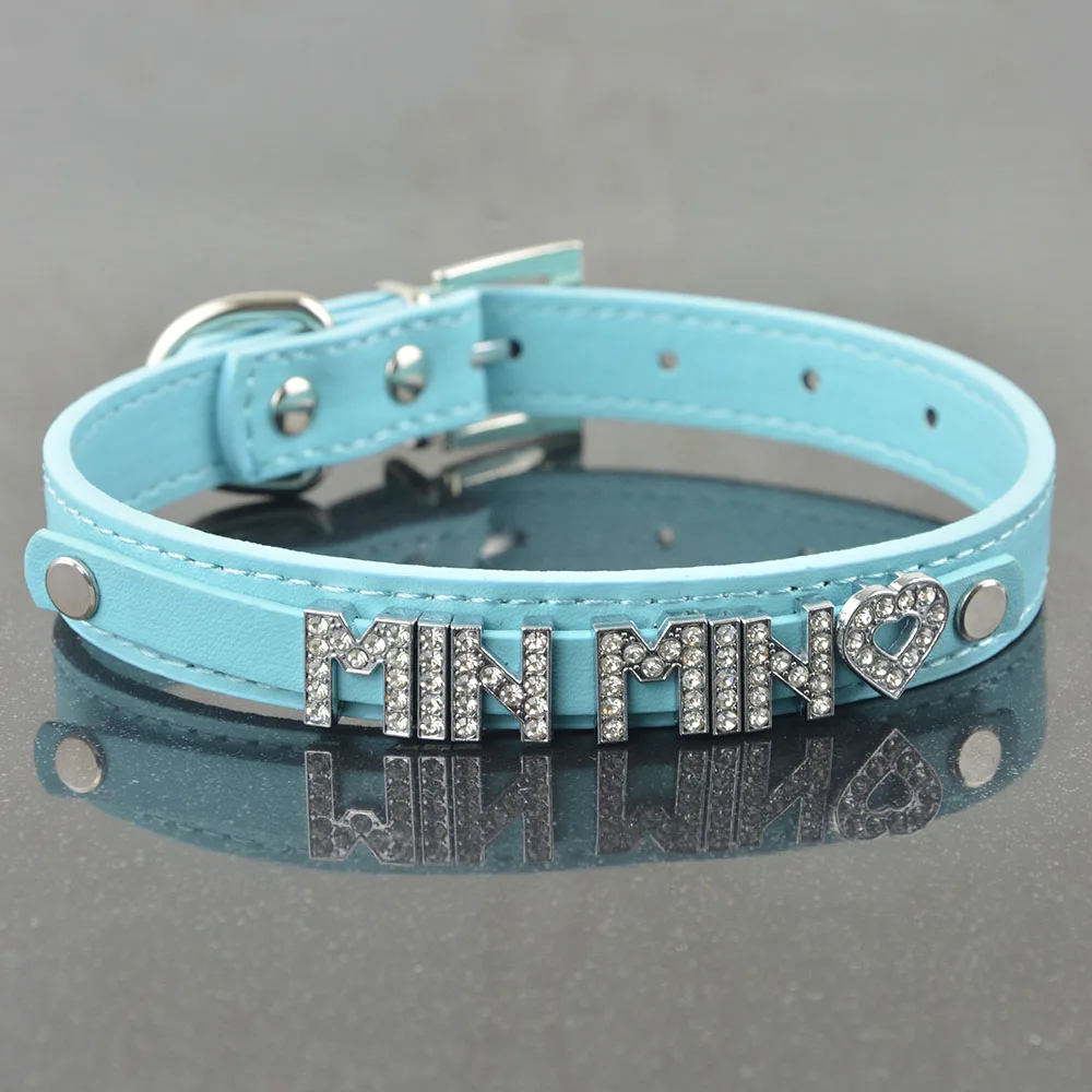 (100 Pieces/lot) Brand Hot Sale Pu Leather 10MM Personalized Dog Cat Collar Pet Necklace | Дом и сад