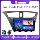 Srnubi Android 10 автомобильное радио для Honda CIVIC Hatchback 2012 - 2017 мультимедийный плеер навигация GPS 2Din 4G WiFi Аудио Стерео DVD
