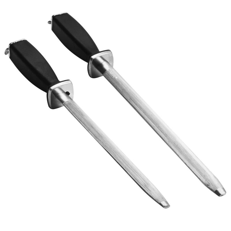 

10/12'' Professional Chef Knife Sharpener Rod Diamond Sharpening Stick Honing Steel For Kitchen Knife And Stainless Steel Knives