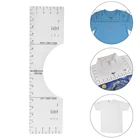 С круглым вырезом и калибровки DIY Швейные Одежда инструмент спица счетчик линейка для измерения плотности швейные инструменты футболка линейка выравнивания