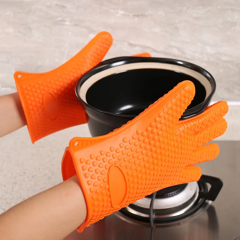 

1 pcs Silicone Glove Kitchen Heat Resistant Gloves Heat Resistant Gloves Kitchen Accessories Cooking Baking BBQ Oven Gloves