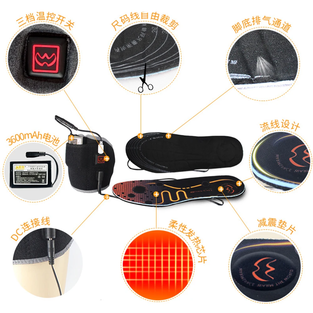 Мотоциклетная обувь с подогревом стельки зимние теплые мото Стельки С