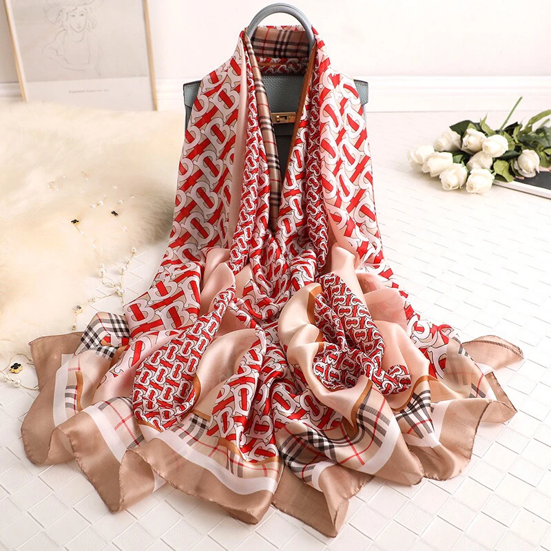 

Yulaili 2020 новый женский шарф Классический Клетчатый дизайн, женские шелковые шарфы, Женская длинная шаль, сатиновый хиджаб, оптовая продажа