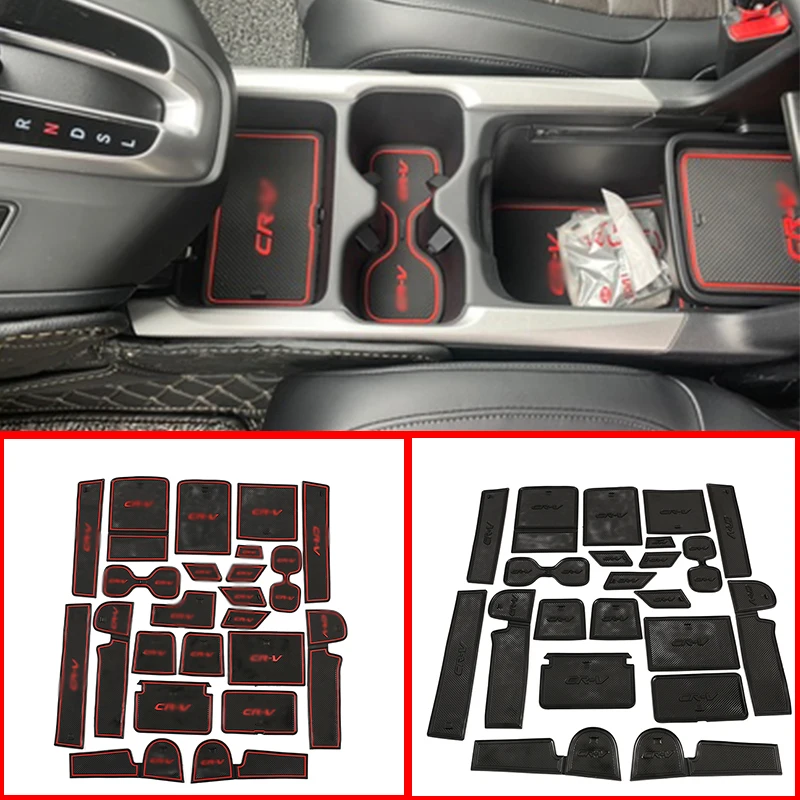 

For Honda CR-V 2017 2018 2019 2020 2021 Car Styling Inner Slot Door Slot Armrest Storage Box ​Silicone Non-Slip Mat Accessories